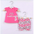 high level 100% cotton custom print tripe lovely animal pattern 2 piece cheap designer baby clothes
